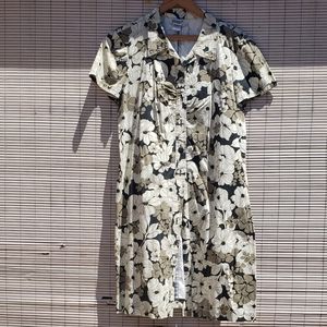 Floral Hawaiian shirt dress